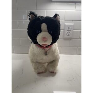 Vintage 2001 MGA Plush Battery Operated Interactive Black‎ & White Cat